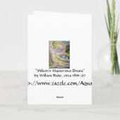 ウィリアムブレイクカード: ミルトンの神秘的な夢 シーズンカード (裏面)