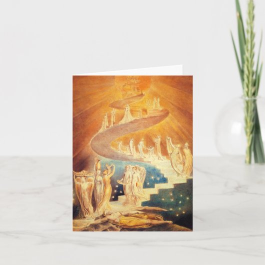 ウィリアムブレイクヤコブの梯子のメッセージカード カード (正面)