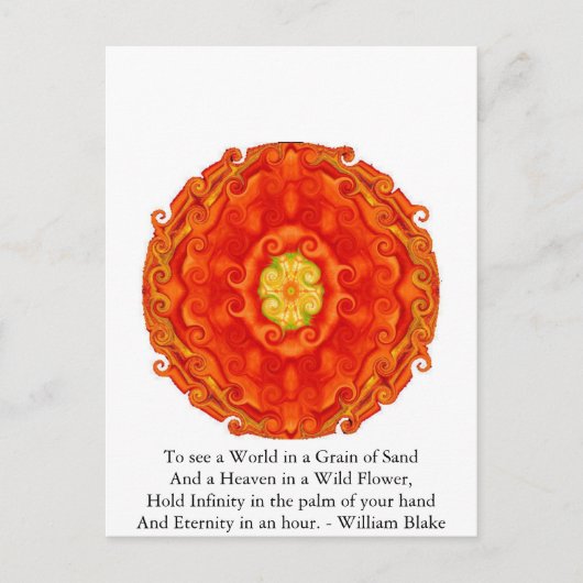 ウィリアムブレイク引用文 ポストカード (正面)