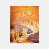 ウィリアムブレイク著ヤコブの夢 フリースブランケット (正面)