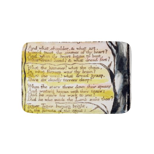 ウィリアムブレイク| 「Tyger」、プレート36 (Bentley 42) バスマット (正面)