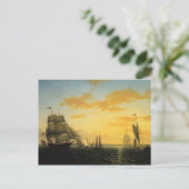 ウィリアムベッドフォードニューベッドフォードハーバーアットサンセット ポストカード (スタンド正面)