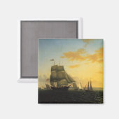 ウィリアムベッドフォードニューベッドフォードハーバーアットサンセット マグネット (正面/裏面)