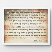 ウィリアムボートッカー引用文 フォトプラーク (正面)