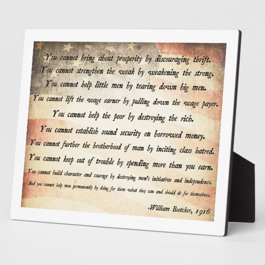 ウィリアムボートッカー引用文 フォトプラーク (側面)