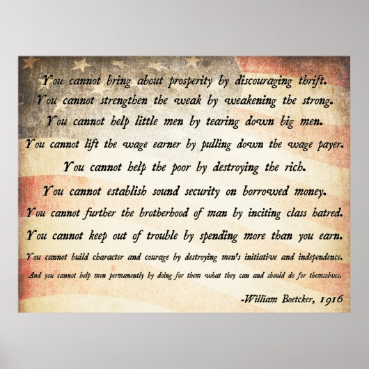 ウィリアムボートッカー引用文 ポスター (正面)