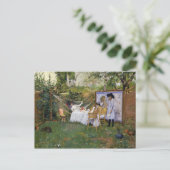 ウィリアムメリットチェイス – オープンエアブレックファースト ポストカード (スタンド正面)