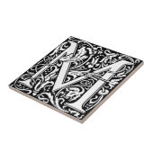 ウィリアムモノグラムのモリス文字M タイル (側面)