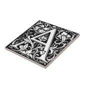 ウィリアムモノグラムの・モリス文字A陶磁器タイル タイル (側面)