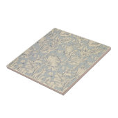 ウィリアムモリスかすかなブルーアールヌーボーフローラ タイル (側面)