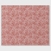 ウィリアムモリスさくらんぼレッドラークスパーパターン ラッピングペーパー (フラット)