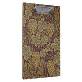 ウィリアムモリスつる植物グレープレッドグリーンアート クリップボード (右)