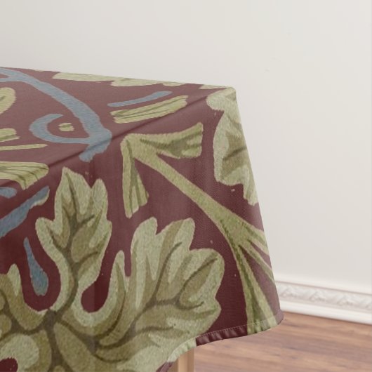 ウィリアムモリスつる植物グレープレッドグリーンアート テーブルクロス (インサイチュ)