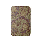 ウィリアムモリスつる植物グレープレッドグリーンアート バスマット (正面縦)