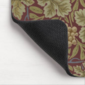 ウィリアムモリスつる植物グレープレッドグリーンアート マウスパッド (コーナー)