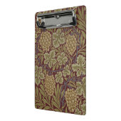 ウィリアムモリスつる植物グレープレッドグリーンアート ミニクリップボード (アングル2)