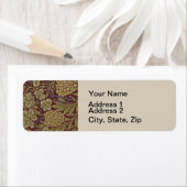 ウィリアムモリスつる植物グレープレッドグリーンアート ラベル (インサイチュ)