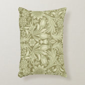 ウィリアムモリスひまわり緑の花 アクセントクッション (正面(垂直))