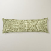 ウィリアムモリスひまわり緑の花 ボディピロー (裏面)