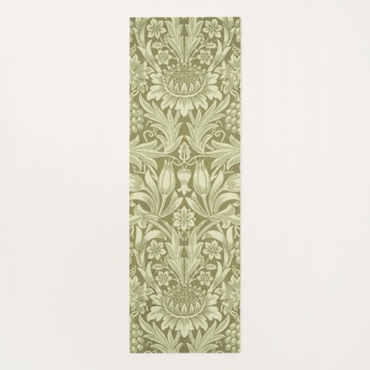 ウィリアムモリスひまわり緑の花 ヨガマット (裏面)