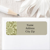 ウィリアムモリスひまわり緑の花 ラベル (インサイチュ)