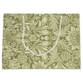 ウィリアムモリスひまわり緑の花 ラージペーパーバッグ (正面)