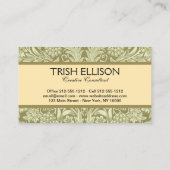 ウィリアムモリスひまわり緑の花 名刺 (裏面)