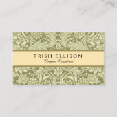 ウィリアムモリスひまわり緑の花 名刺 (正面)