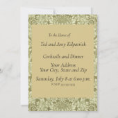 ウィリアムモリスひまわり緑の花 招待状 (裏面)