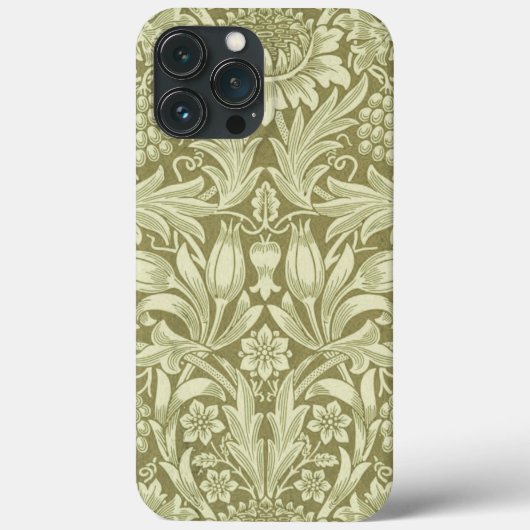 ウィリアムモリスひまわり緑の花 Case-Mate iPhoneケース (裏面)