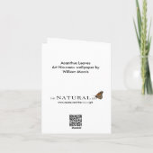 ウィリアムモリスアカンサス葉フローラアールヌーボー カード (裏面)