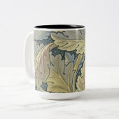 ウィリアムモリスアカンサス葉フローラアールヌーボー ツートーンマグカップ (正面左)