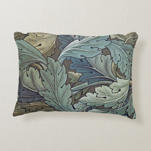 ウィリアムモリスアカンソスサージフラワーフローラボタニック アクセントクッション (裏面)