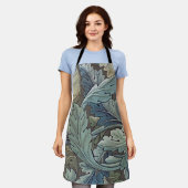 ウィリアムモリスアカンソスサージフラワーフローラボタニック エプロン (着用した状態)
