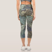 ウィリアムモリスアカンソスサージフラワーフローラボタニック カプリレギンス (裏面)