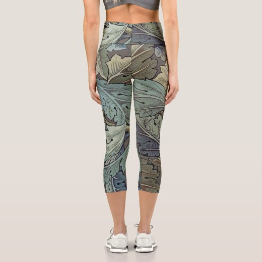 ウィリアムモリスアカンソスサージフラワーフローラボタニック カプリレギンス (裏面)