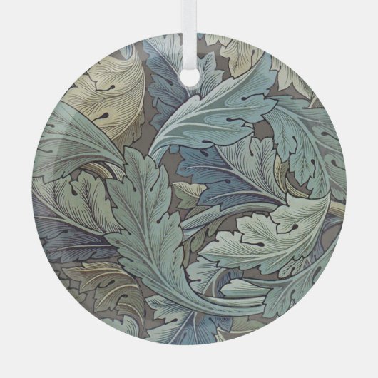 ウィリアムモリスアカンソスサージフラワーフローラボタニック ガラスオーナメント (正面)