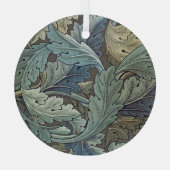 ウィリアムモリスアカンソスサージフラワーフローラボタニック ガラスオーナメント (裏面)