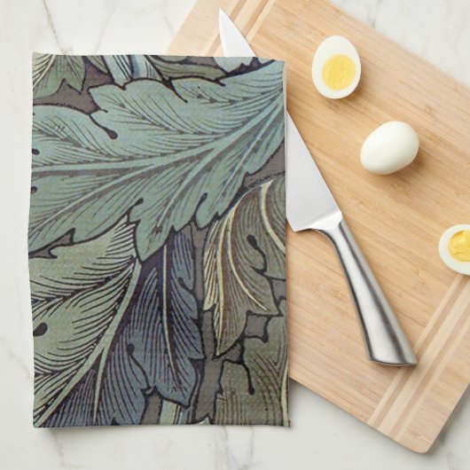 ウィリアムモリスアカンソスサージフラワーフローラボタニック キッチンタオル (四つ折り)