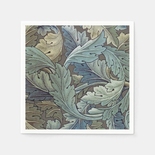 ウィリアムモリスアカンソスサージフラワーフローラボタニック スタンダードカクテルナプキン (正面)