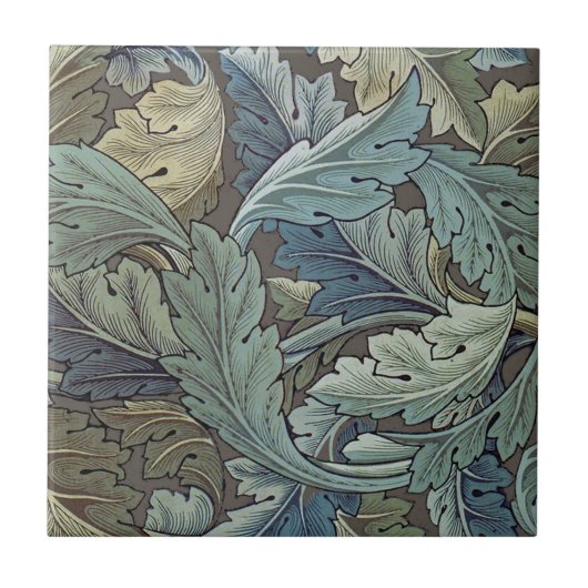 ウィリアムモリスアカンソスサージフラワーフローラボタニック タイル (正面)