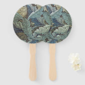 ウィリアムモリスアカンソスサージフラワーフローラボタニック ハンドファン (正面&裏面)