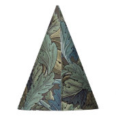 ウィリアムモリスアカンソスサージフラワーフローラボタニック パーティーハット (裏面)