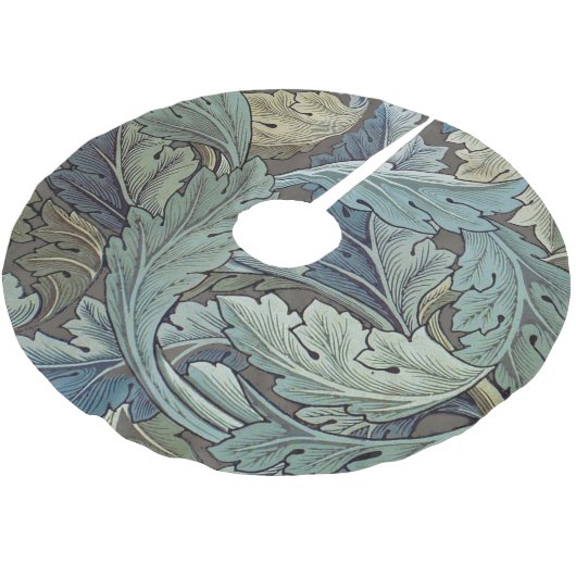 ウィリアムモリスアカンソスサージフラワーフローラボタニック ブラッシュドポリエステルツリースカート (アングル)