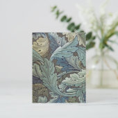 ウィリアムモリスアカンソスサージフラワーフローラボタニック ポストカード (スタンド正面)