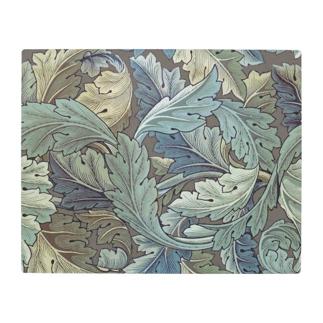 ウィリアムモリスアカンソスサージフラワーフローラボタニック メタルプリント (正面)