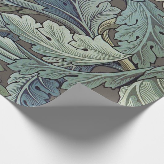 ウィリアムモリスアカンソスサージフラワーフローラボタニック ラッピングペーパー (角)