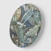 ウィリアムモリスアカンソスサージフラワーフローラボタニック ラージ壁時計 (傾斜)