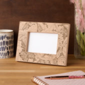 ウィリアムモリスアカンソスサージフラワーフローラボタニック レーザー彫刻フレーム (左)