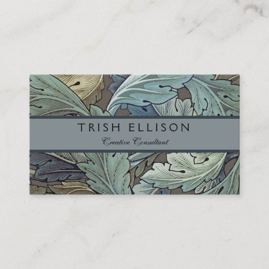 ウィリアムモリスアカンソスサージフラワーフローラボタニック 名刺 (正面)